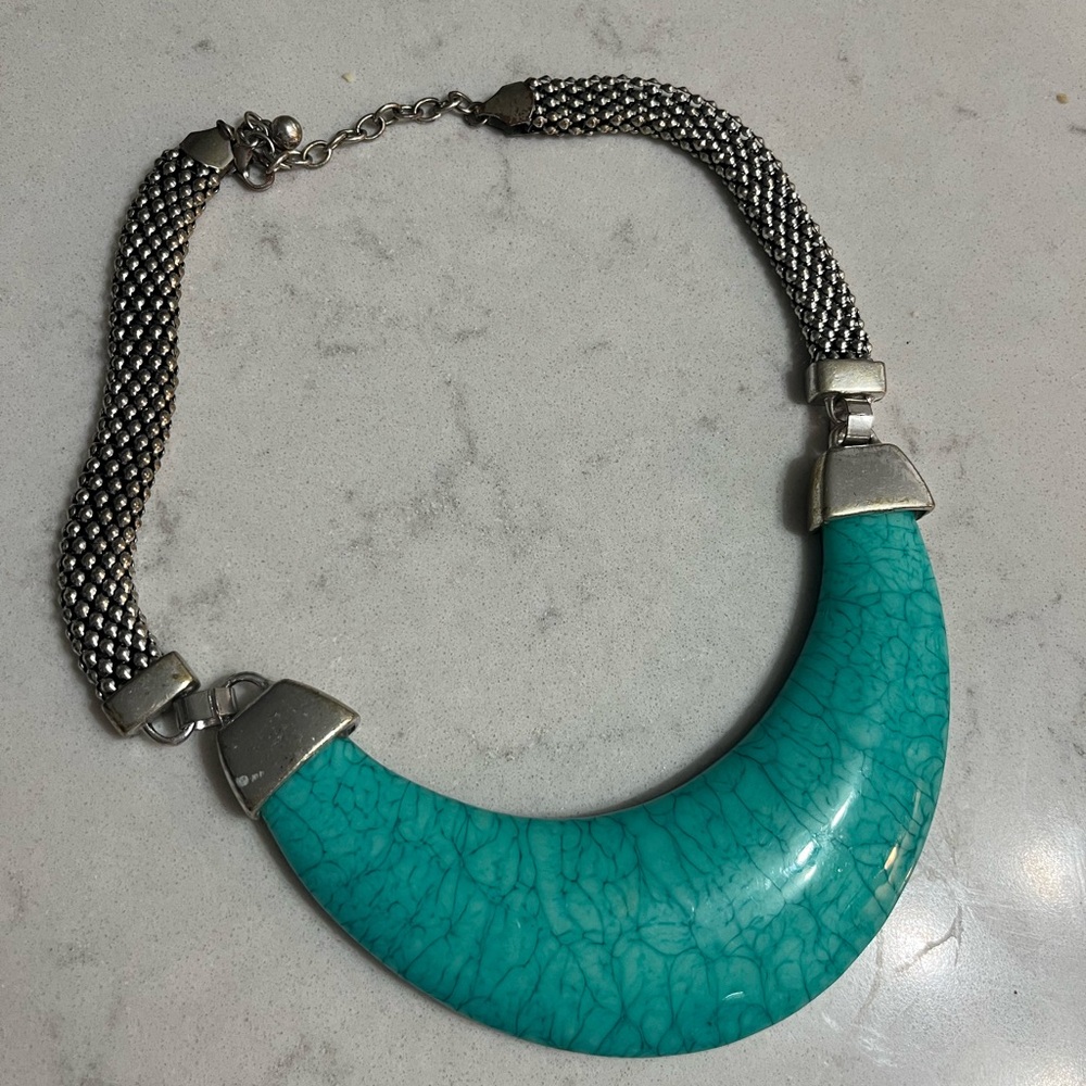 Turquoise and Silver Women's Necklace